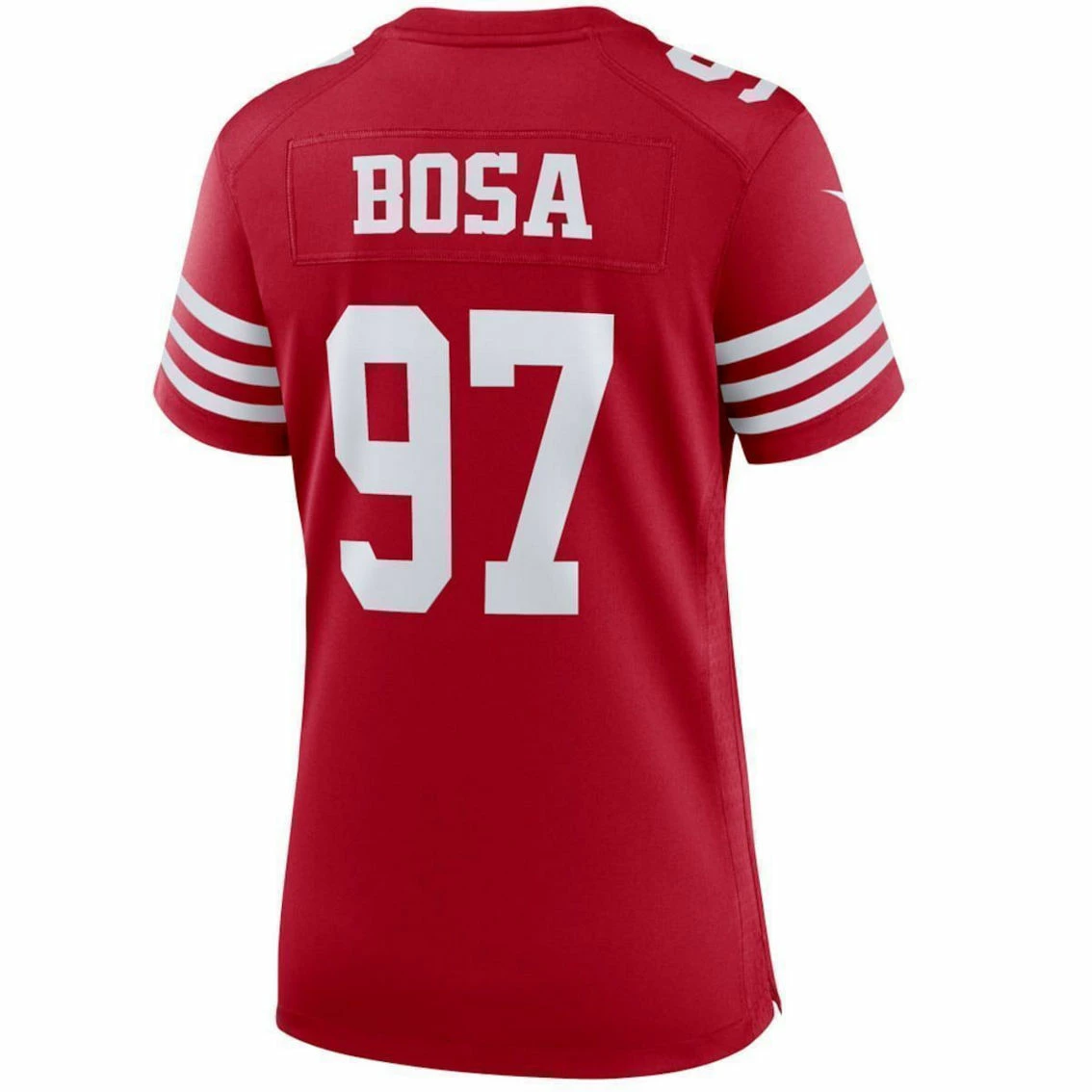 Nike Women's Nick Bosa Scarlet San Francisco 49ers Player Game Jersey 6 Nike Women's Nick Bosa Scarlet San Francisco 49ers Player Game Jersey - Image 4