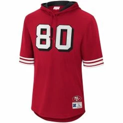 Mitchell & Ness Men's Jerry Rice Scarlet San Francisco 49ers Retired Player Mesh Name & Number Hoodie T-Shirt 8 Mitchell & Ness Men's Jerry Rice Scarlet San Francisco 49ers Retired Player Mesh Name & Number Hoodie T-Shirt -Fanatics DSCO1143351283 2946 ALT2