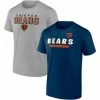 Fanatics Branded Men's Navy/Heathered Gray Chicago Bears T-Shirt Combo Pack