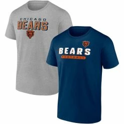 Fanatics Branded Men's Navy/Heathered Gray Chicago Bears T-Shirt Combo Pack
