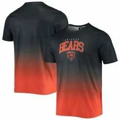Men's FOCO Navy/Orange Chicago Bears Gradient Rash Guard Swim Shirt