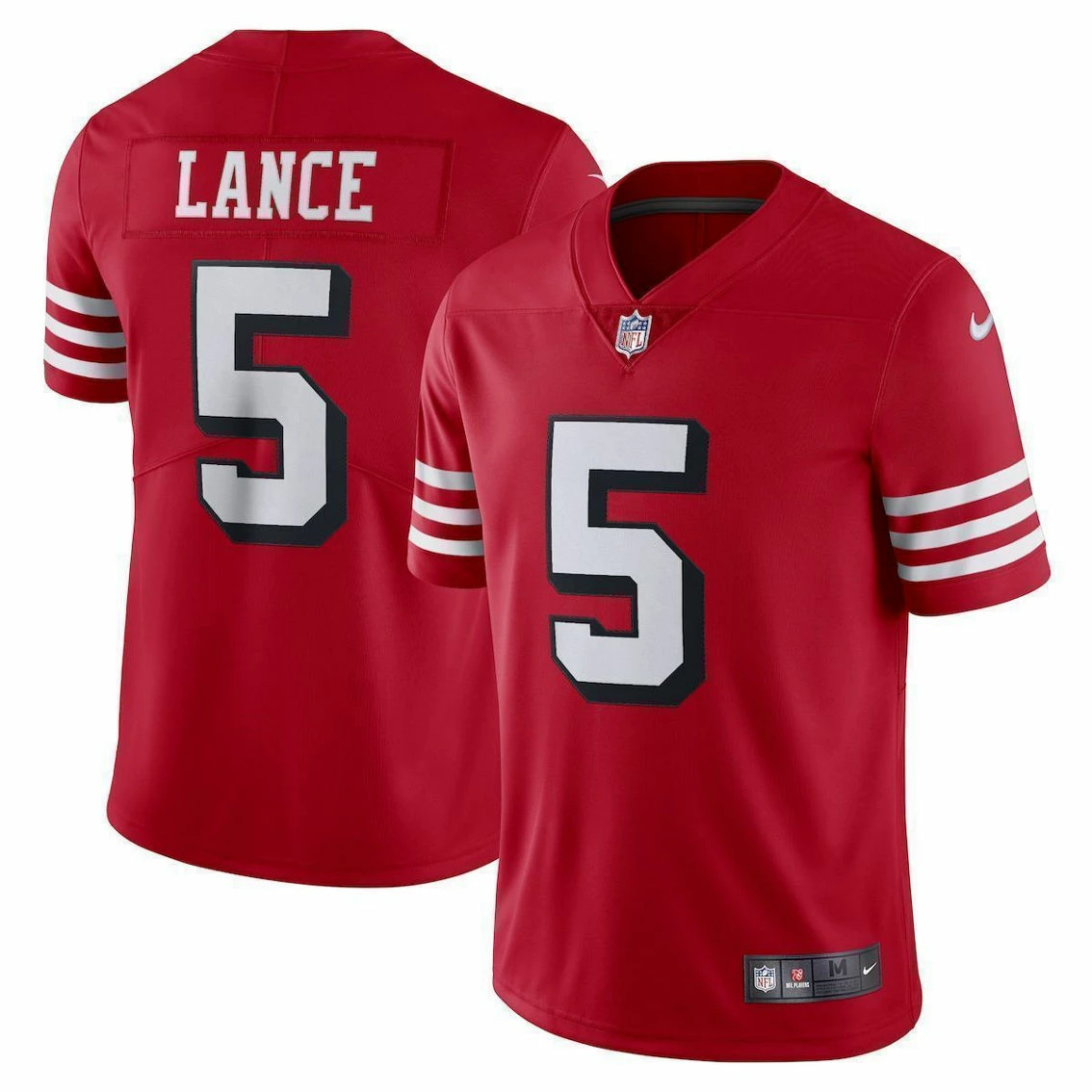Nike Men's Trey Lance Scarlet San Francisco 49ers Alternate Vapor Limited Jersey 3 Nike Men's Trey Lance Scarlet San Francisco 49ers Alternate Vapor Limited Jersey