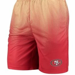 FOCO Men's Scarlet/Gold San Francisco 49ers Pixel Gradient Training Shorts -Fanatics DSCO1143783494 GOLDRE ALT2