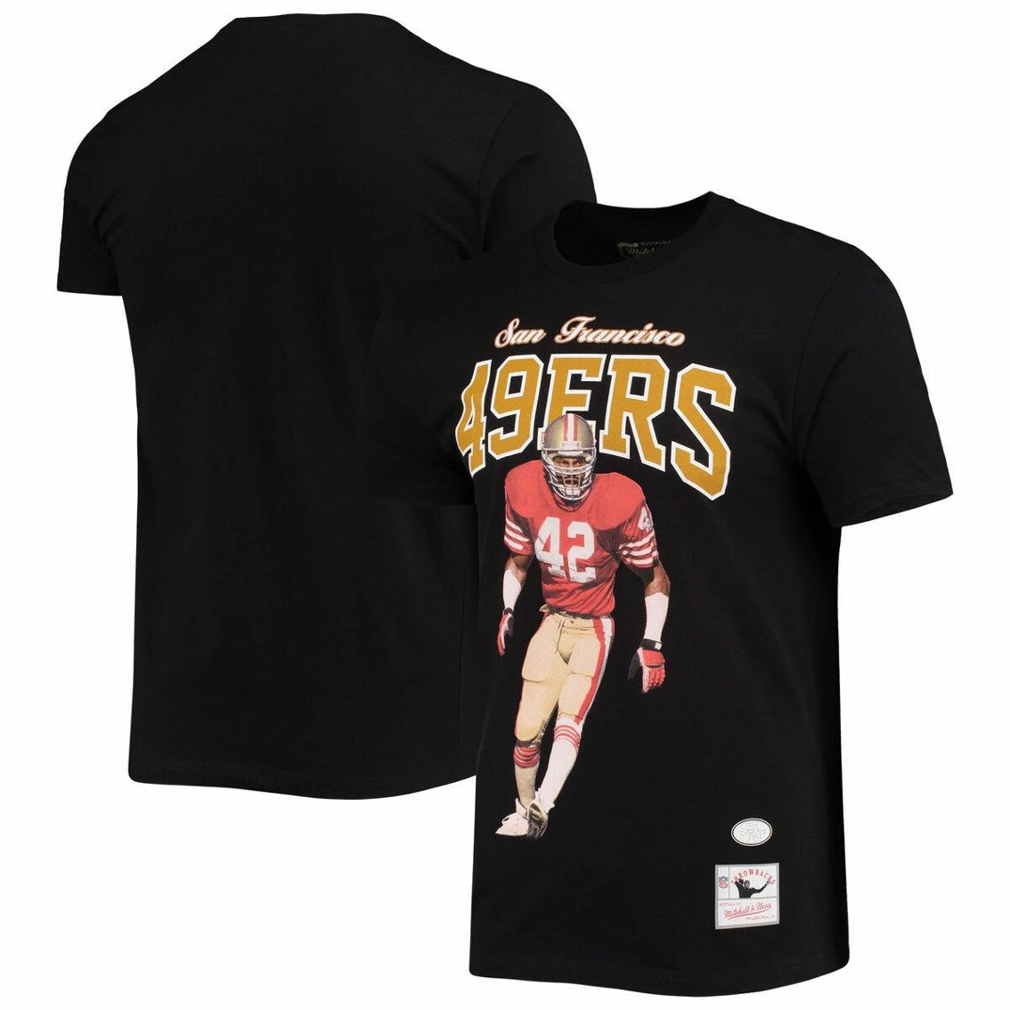Mitchell & Ness Men's Ronnie Lott San Francisco 49ers Black Player Graphics T-Shirt 3 Mitchell & Ness Men's Ronnie Lott San Francisco 49ers Black Player Graphics T-Shirt