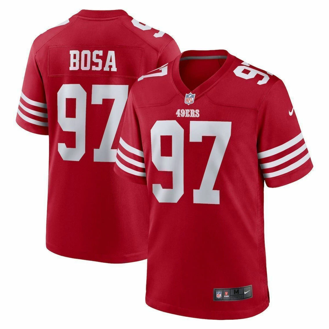 Nike Men's Nick Bosa Scarlet San Francisco 49ers Player Game Jersey 3 Nike Men's Nick Bosa Scarlet San Francisco 49ers Player Game Jersey
