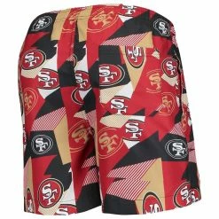 FOCO Men's Scarlet/Gold San Francisco 49ers Geo Print Swim Trunks -Fanatics DSCO1143910398 GOLDRE ALT3