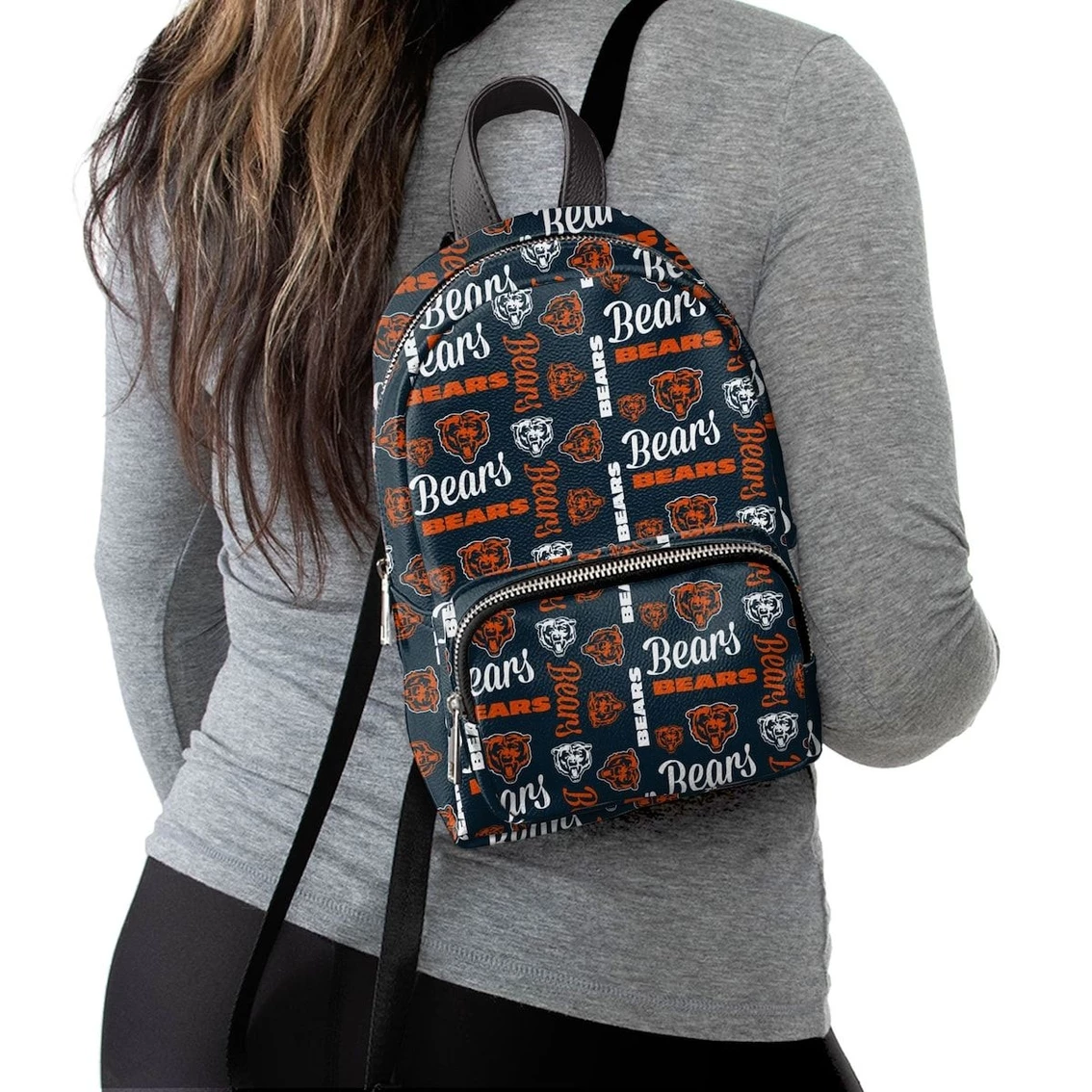 Youth FOCO Navy Chicago Bears Repeat Brooklyn Mini Backpack 6 Youth FOCO Navy Chicago Bears Repeat Brooklyn Mini Backpack - Image 4