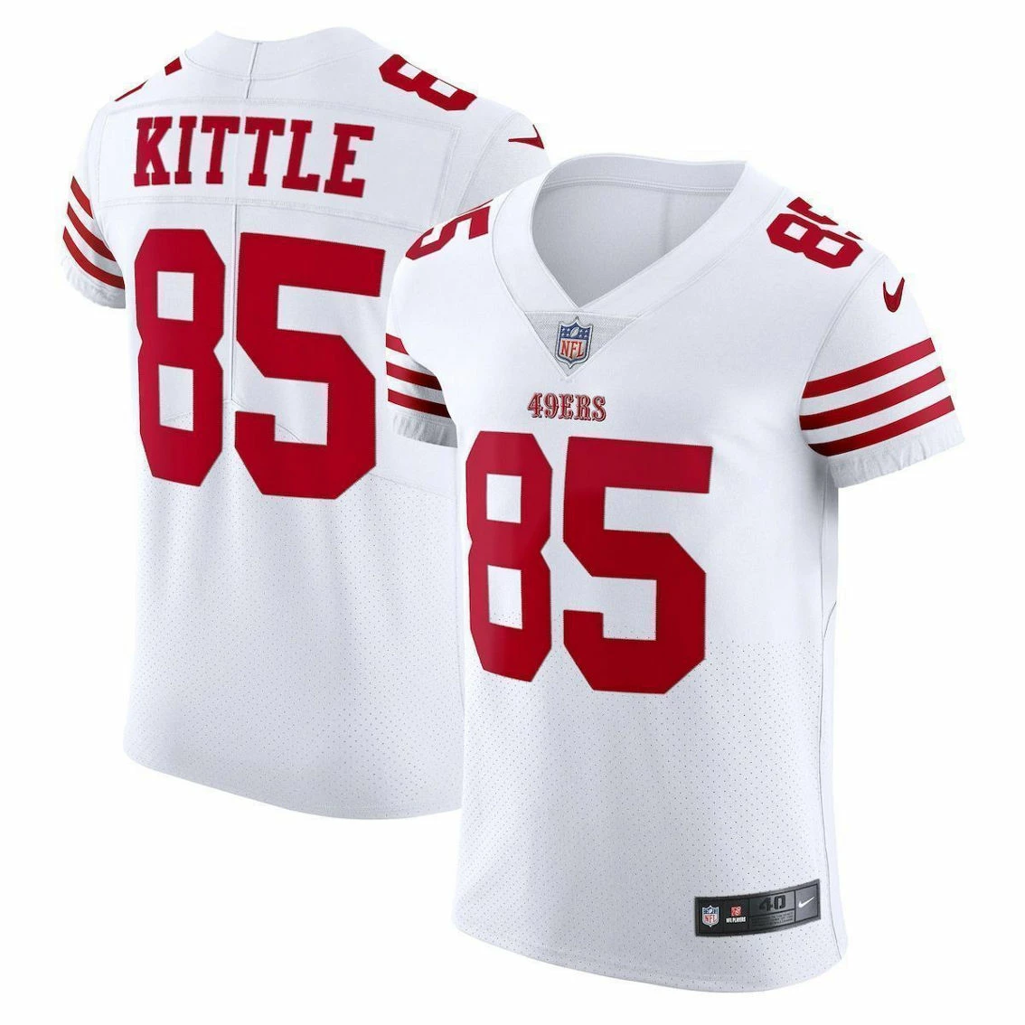 Nike Men's George Kittle White San Francisco 49ers Vapor Elite Jersey 3 Nike Men's George Kittle White San Francisco 49ers Vapor Elite Jersey