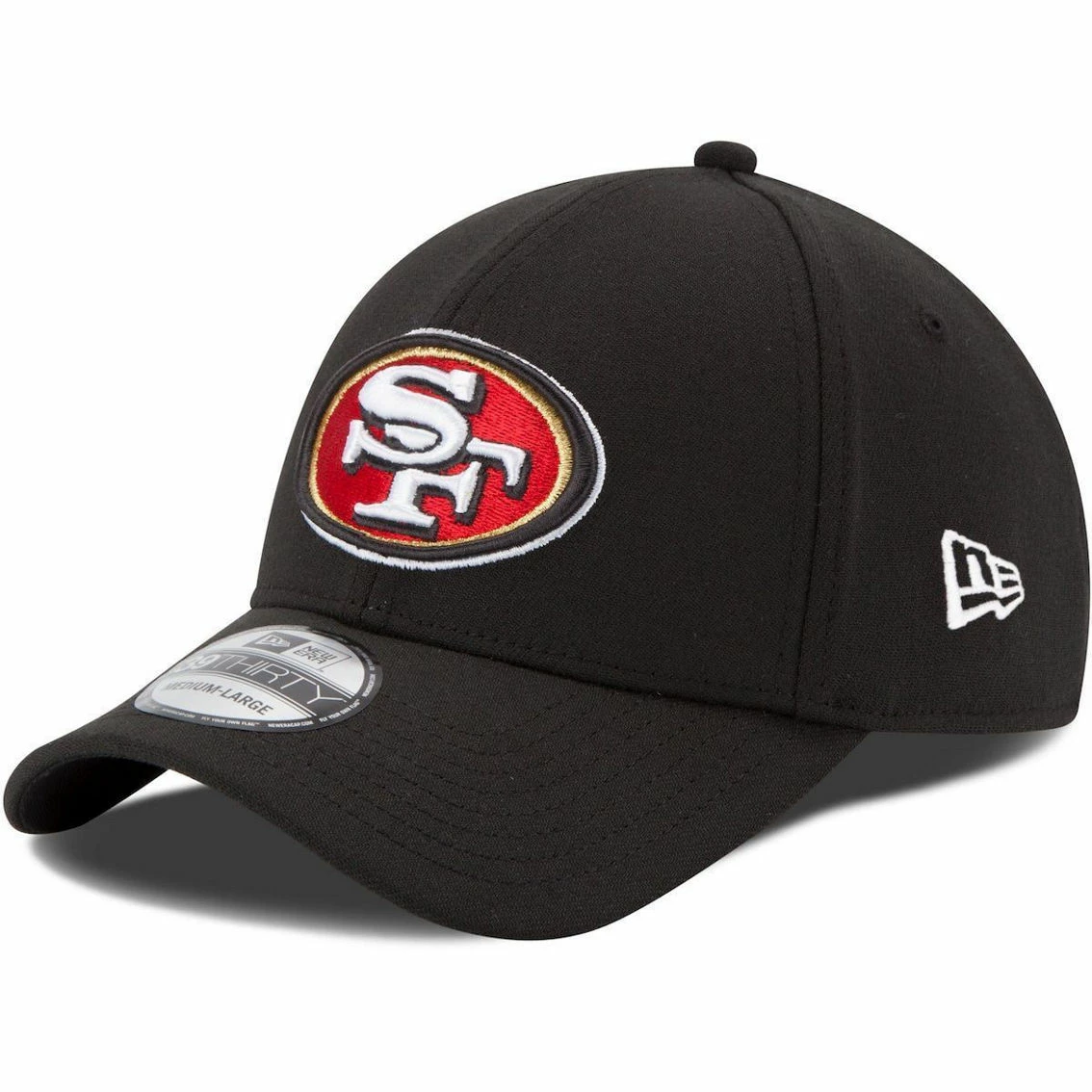 New Era Men's Black San Francisco 49ers Team Classic 39THIRTY Flex Hat 4 New Era Men's Black San Francisco 49ers Team Classic 39THIRTY Flex Hat - Image 2