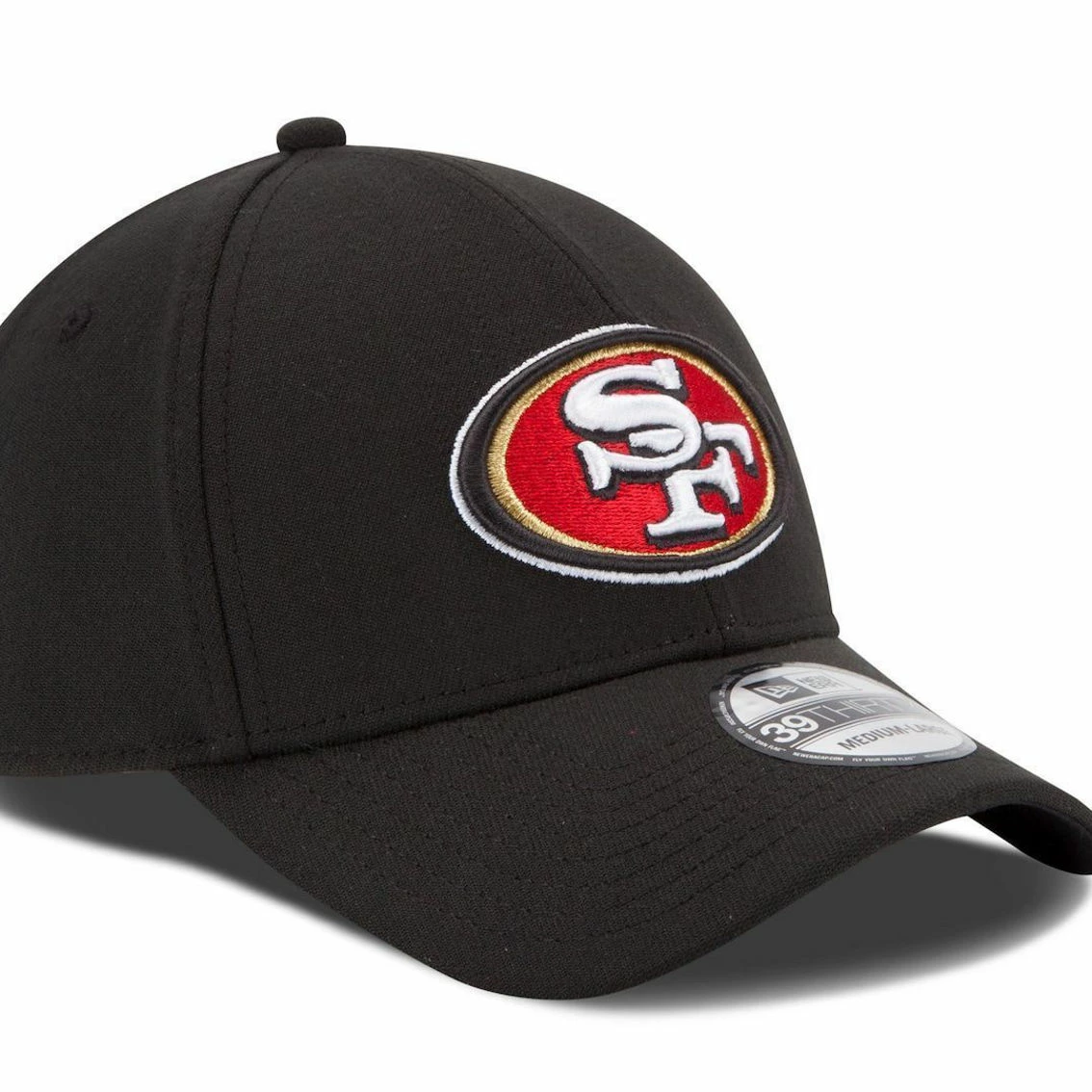 New Era Men's Black San Francisco 49ers Team Classic 39THIRTY Flex Hat 6 New Era Men's Black San Francisco 49ers Team Classic 39THIRTY Flex Hat - Image 4