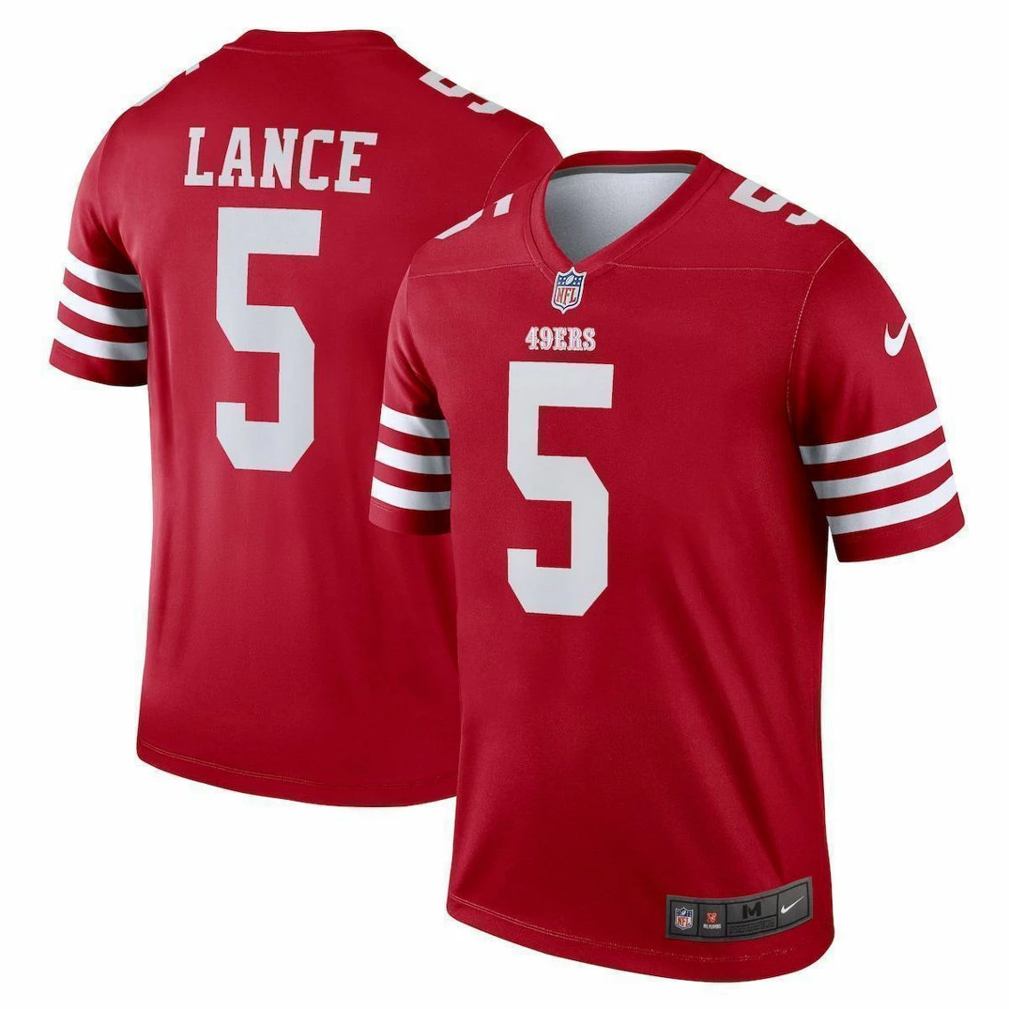 Nike Men's Trey Lance Scarlet San Francisco 49ers Legend Jersey 3 Nike Men's Trey Lance Scarlet San Francisco 49ers Legend Jersey