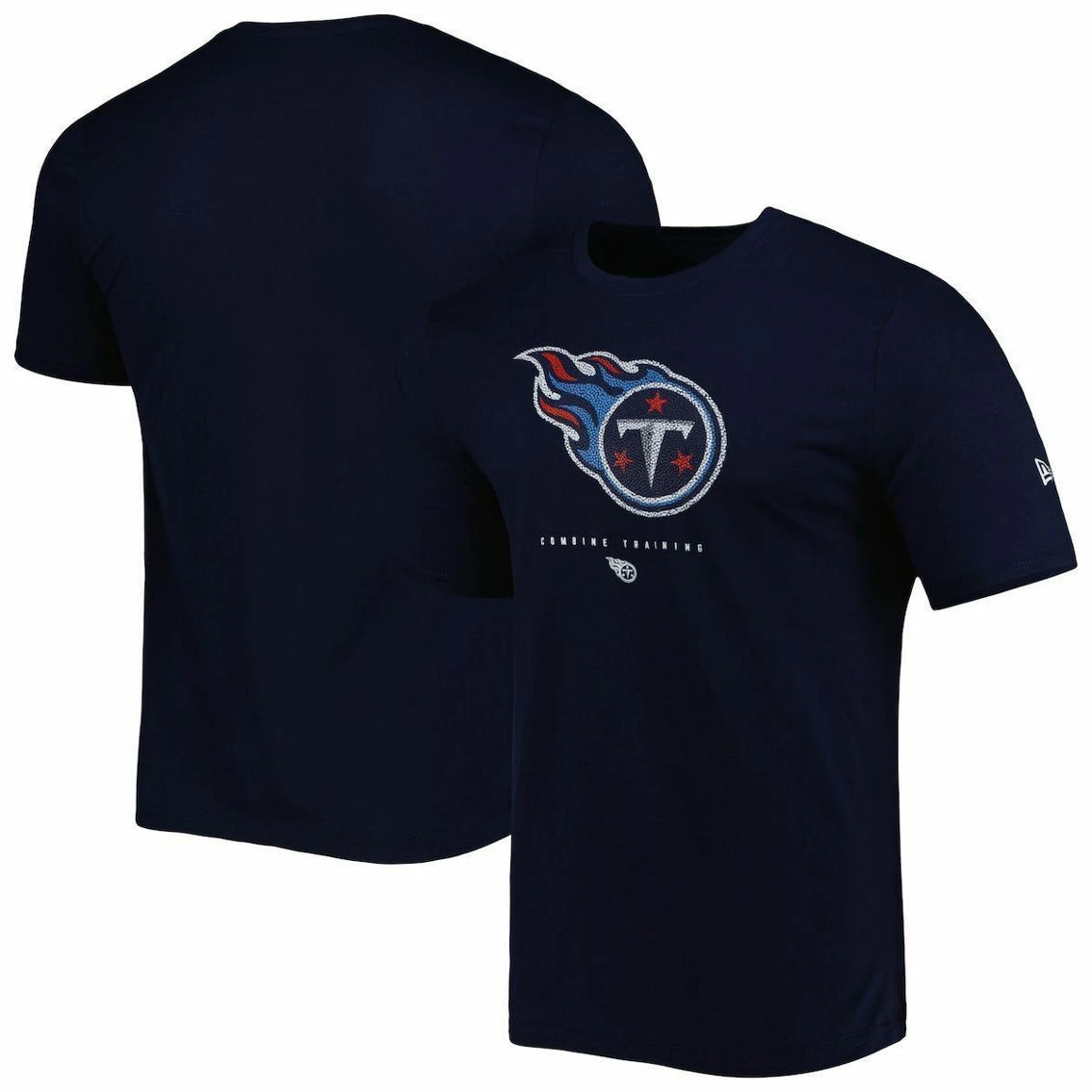 New Era Men's Navy Tennessee Titans Combine Authentic Ball Logo T-Shirt 3 New Era Men's Navy Tennessee Titans Combine Authentic Ball Logo T-Shirt