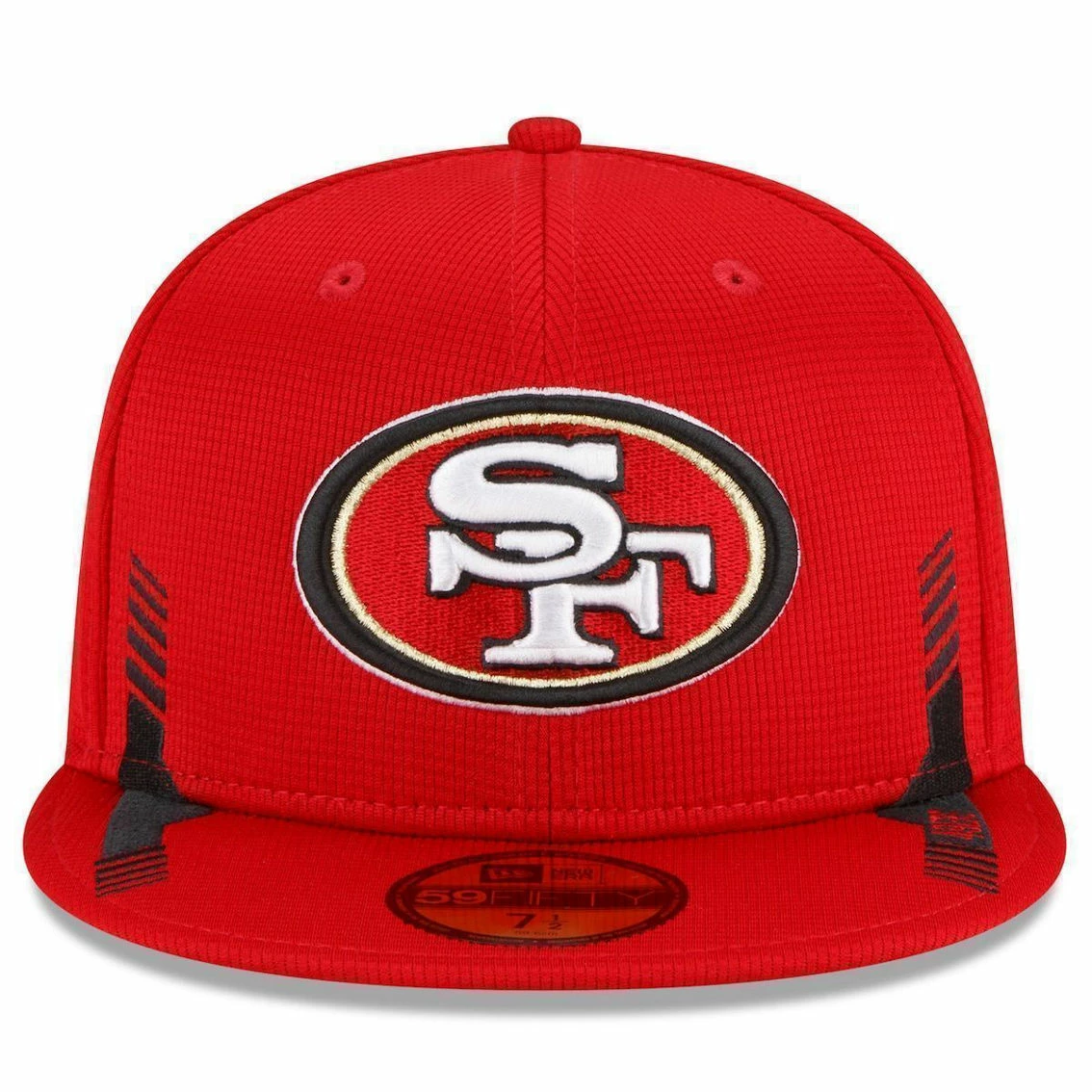 New Era Men's Scarlet San Francisco 49ers 2021 NFL Sideline Home 59FIFTY Fitted Hat 5 New Era Men's Scarlet San Francisco 49ers 2021 NFL Sideline Home 59FIFTY Fitted Hat - Image 3