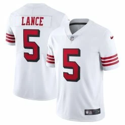 Nike Men's Trey Lance White San Francisco 49ers Alternate 2 Vapor Limited Jersey