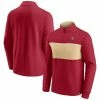 Fanatics Branded Men's Scarlet/Gold San Francisco 49ers Block Party Quarter-Zip Jacket -Fanatics DSCO1144217865 GOLDRE