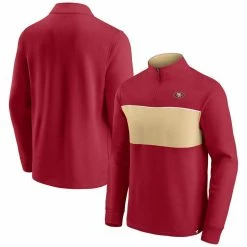 Fanatics Branded Men's Scarlet/Gold San Francisco 49ers Block Party Quarter-Zip Jacket