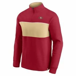 Fanatics Branded Men's Scarlet/Gold San Francisco 49ers Block Party Quarter-Zip Jacket -Fanatics DSCO1144217865 GOLDRE ALT2