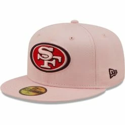 New Era Men's Pink San Francisco 49ers 60 Seasons The Pastels 59FIFTY Fitted Hat -Fanatics DSCO1144217880 2518 ALT3