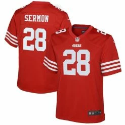 Nike Youth Trey Sermon Scarlet San Francisco 49ers Game Jersey