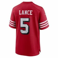 Nike Men's Trey Lance Scarlet San Francisco 49ers Alternate Game Jersey -Fanatics DSCO1144217898 2910 ALT3