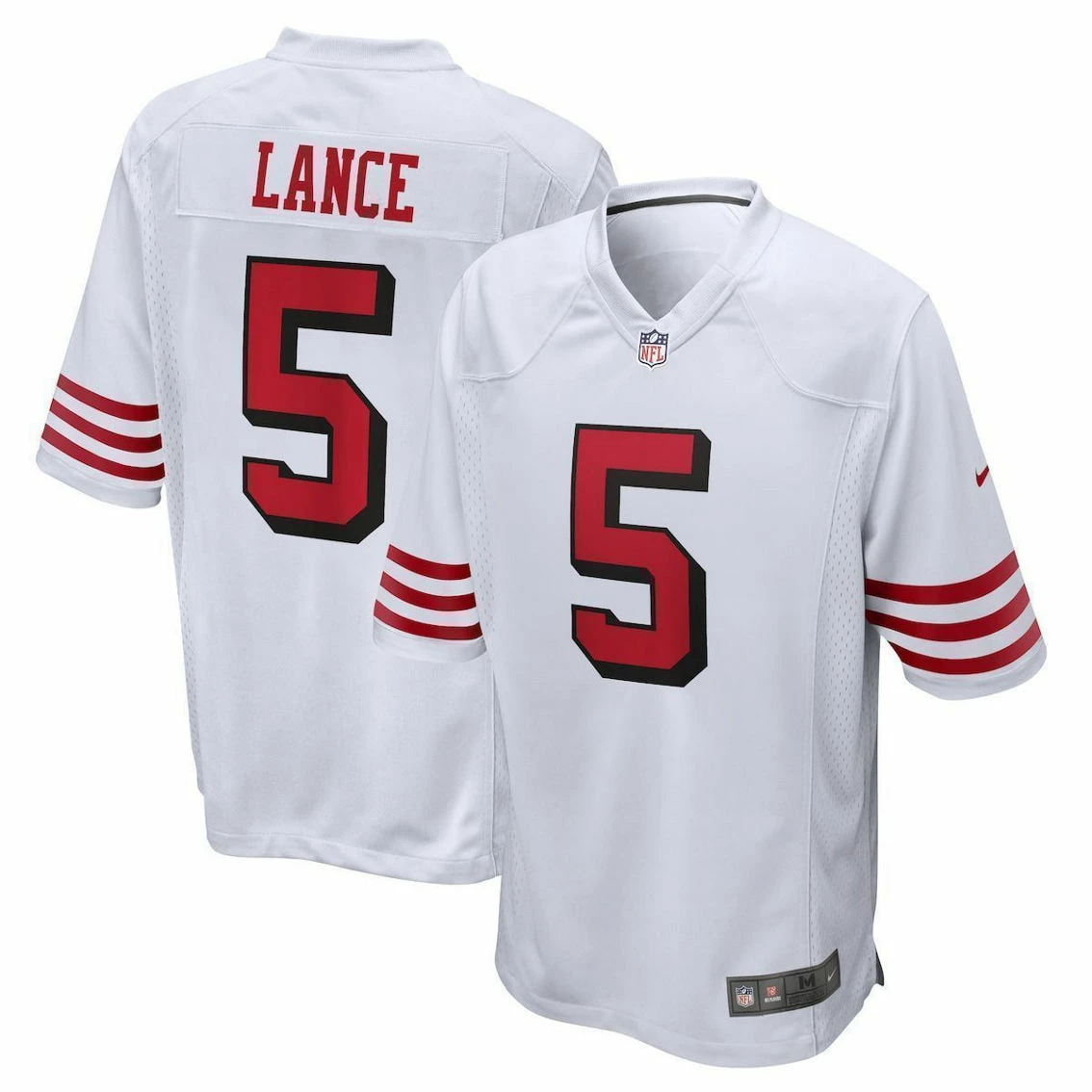 Nike Men's Trey Lance White San Francisco 49ers Alternate Game Jersey 4 Nike Men's Trey Lance White San Francisco 49ers Alternate Game Jersey - Image 2
