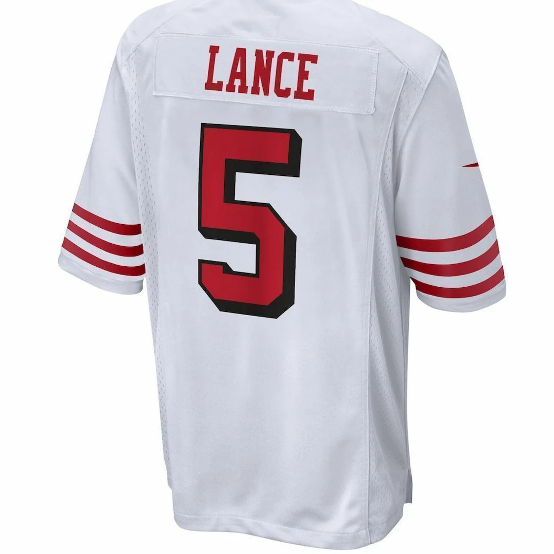 Nike Men's Trey Lance White San Francisco 49ers Alternate Game Jersey 6 Nike Men's Trey Lance White San Francisco 49ers Alternate Game Jersey - Image 4