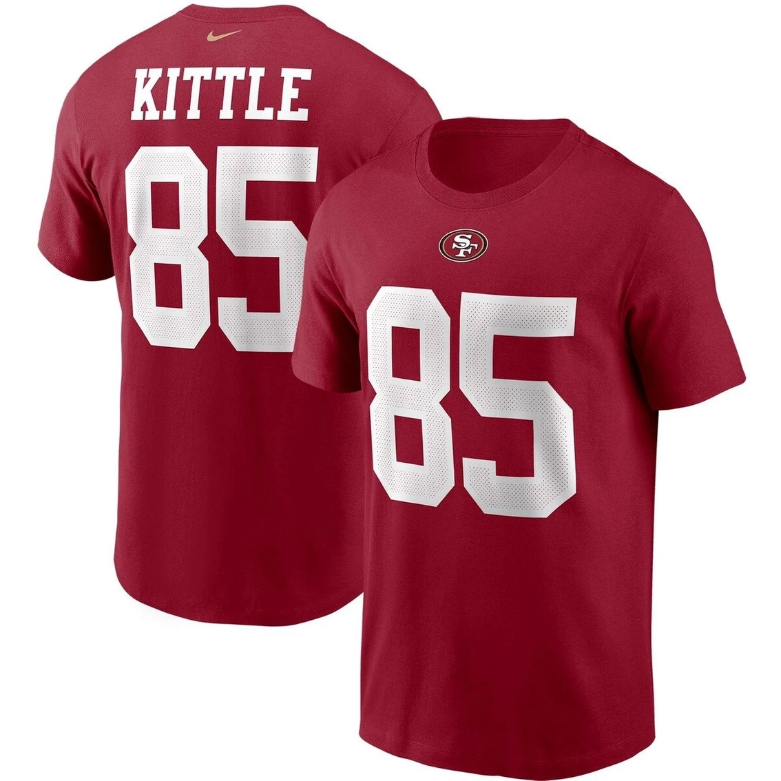 Nike Men's George Kittle Scarlet San Francisco 49ers Name & Number T-Shirt 3 Nike Men's George Kittle Scarlet San Francisco 49ers Name & Number T-Shirt