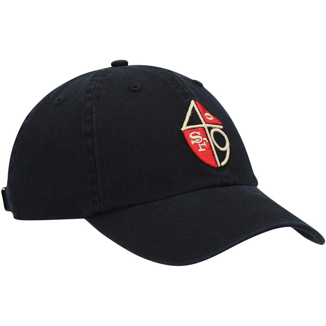 Men's '47 Black San Francisco 49ers Clean Up Legacy Adjustable Hat 6 Men's '47 Black San Francisco 49ers Clean Up Legacy Adjustable Hat - Image 4