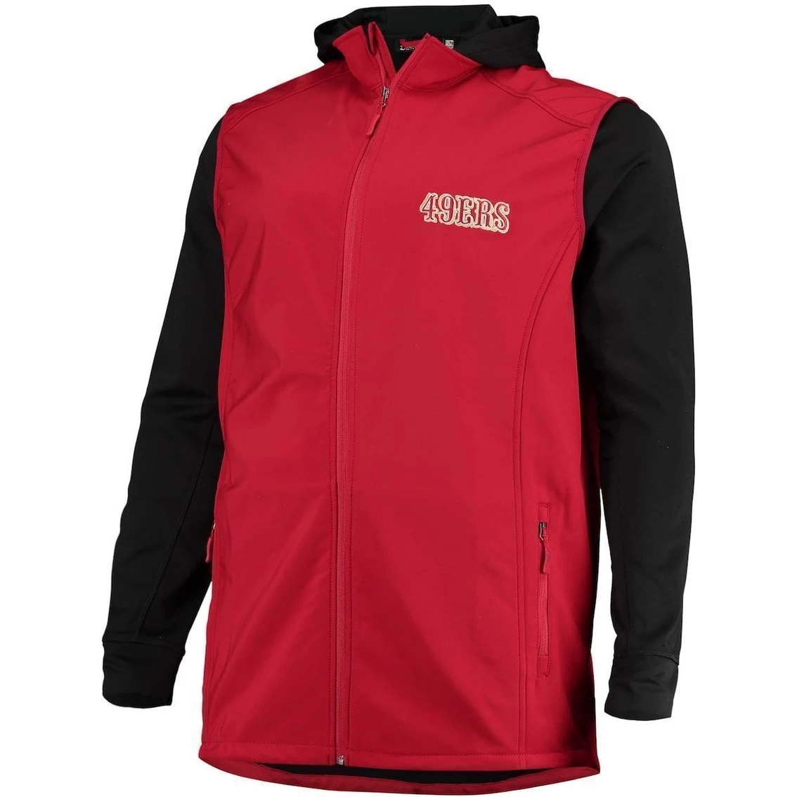 Dunbrooke Men's Scarlet/Gray San Francisco 49ers Big & Tall Alpha Full-Zip Hoodie Jacket 5 Dunbrooke Men's Scarlet/Gray San Francisco 49ers Big & Tall Alpha Full-Zip Hoodie Jacket - Image 3