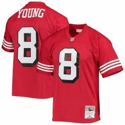 Mitchell & Ness Men's Steve Young Scarlet San Francisco 49ers 1994 Legacy Replica Jersey