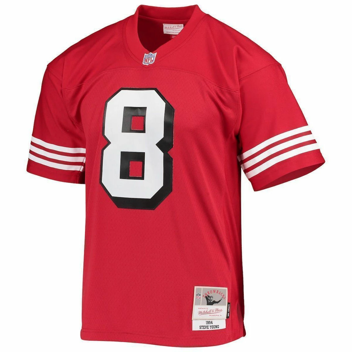 Mitchell & Ness Men's Steve Young Scarlet San Francisco 49ers 1994 Legacy Replica Jersey 5 Mitchell & Ness Men's Steve Young Scarlet San Francisco 49ers 1994 Legacy Replica Jersey - Image 3