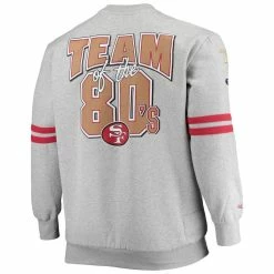 Mitchell & Ness Men's Heathered Gray San Francisco 49ers Big & Tall Allover Print Pullover Sweatshirt 9 Mitchell & Ness Men's Heathered Gray San Francisco 49ers Big & Tall Allover Print Pullover Sweatshirt -Fanatics DSCO1144218030 1927 ALT3
