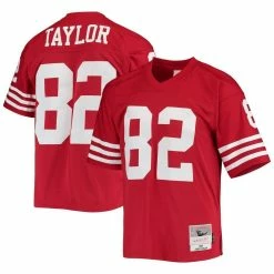 Mitchell & Ness Men's John Taylor Scarlet San Francisco 49ers 1990 Legacy Replica Jersey