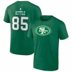 Fanatics Branded Men's George Kittle Green San Francisco 49ers St. Patrick's Day Icon Player T-Shirt
