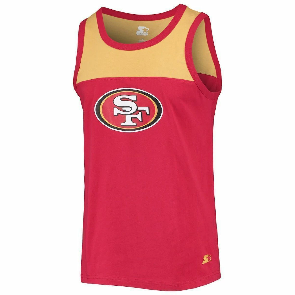 Starter Men's Scarlet/Gold San Francisco 49ers Team Down Fashion Tank Top 5 Starter Men's Scarlet/Gold San Francisco 49ers Team Down Fashion Tank Top - Image 3