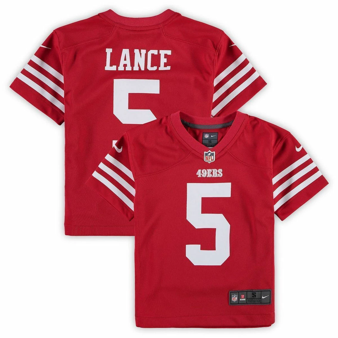 Nike Preschool Trey Lance Scarlet San Francisco 49ers Game Jersey 3 Nike Preschool Trey Lance Scarlet San Francisco 49ers Game Jersey
