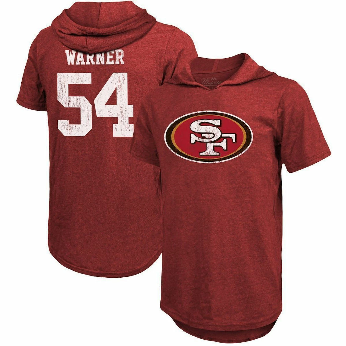 Majestic Threads Men's Threads Fred Warner Scarlet San Francisco 49ers Player Name & Number Tri-Blend Hoodie T-Shirt 3 Majestic Threads Men's Threads Fred Warner Scarlet San Francisco 49ers Player Name & Number Tri-Blend Hoodie T-Shirt