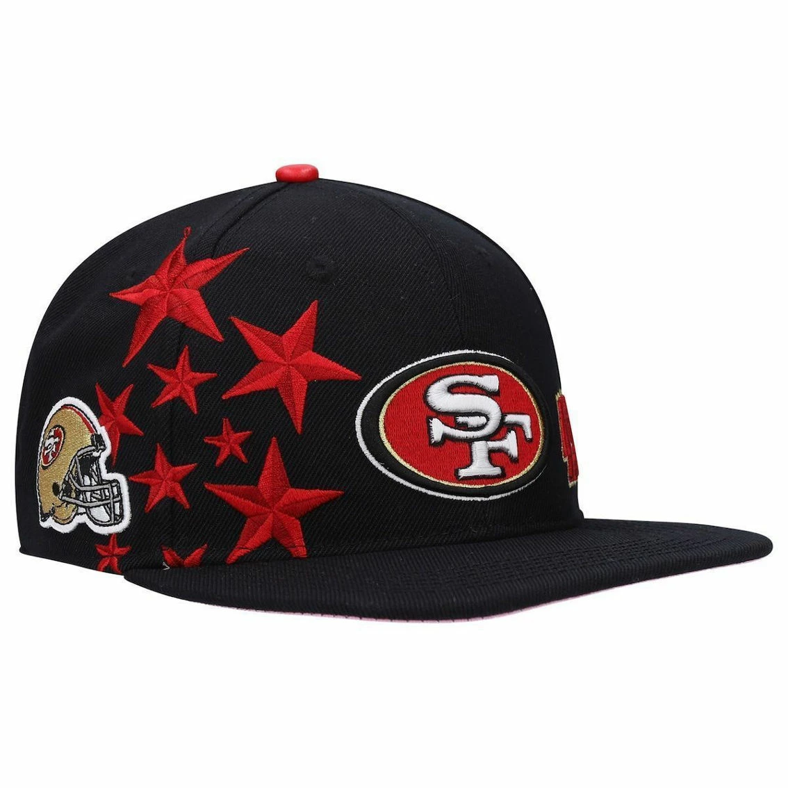 Pro Standard Men's San Francisco 49ers Black Stars Snapback Hat 4 Pro Standard Men's San Francisco 49ers Black Stars Snapback Hat - Image 2