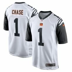 Nike Men's Ja'Marr Chase White Cincinnati Bengals Alternate Game Player Jersey