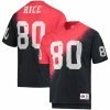 Mitchell & Ness Men's Jerry Rice Black/Red San Francisco 49ers Retired Player Name & Number Diagonal Tie-Dye V-Neck T-Shirt 2 Mitchell & Ness Men's Jerry Rice Black/Red San Francisco 49ers Retired Player Name & Number Diagonal Tie-Dye V-Neck T-Shirt -Fanatics DSCO1144412282 1007