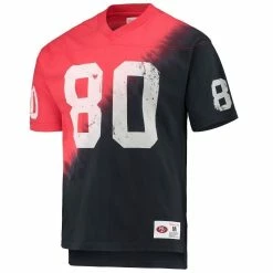 Mitchell & Ness Men's Jerry Rice Black/Red San Francisco 49ers Retired Player Name & Number Diagonal Tie-Dye V-Neck T-Shirt 8 Mitchell & Ness Men's Jerry Rice Black/Red San Francisco 49ers Retired Player Name & Number Diagonal Tie-Dye V-Neck T-Shirt -Fanatics DSCO1144412282 1007 ALT2