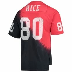 Mitchell & Ness Men's Jerry Rice Black/Red San Francisco 49ers Retired Player Name & Number Diagonal Tie-Dye V-Neck T-Shirt 9 Mitchell & Ness Men's Jerry Rice Black/Red San Francisco 49ers Retired Player Name & Number Diagonal Tie-Dye V-Neck T-Shirt -Fanatics DSCO1144412282 1007 ALT3