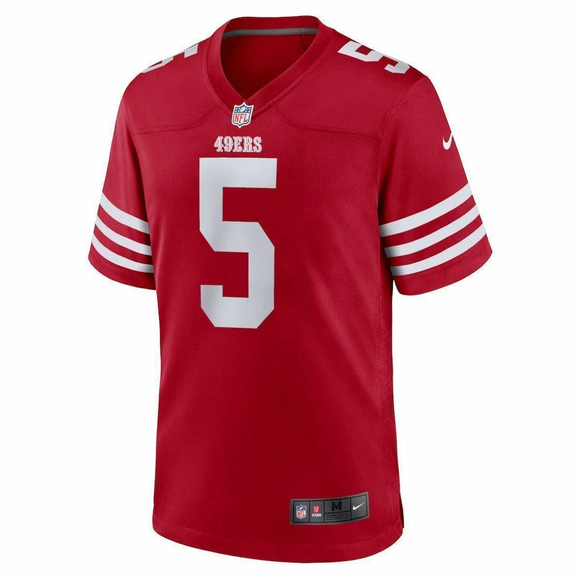 Nike Men's Trey Lance Scarlet San Francisco 49ers Game Player Jersey 5 Nike Men's Trey Lance Scarlet San Francisco 49ers Game Player Jersey - Image 3