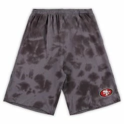 Profile Men's Charcoal San Francisco 49ers Big & Tall Tie-Dye Shorts