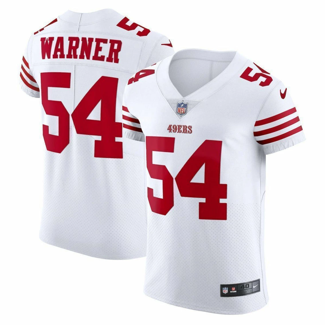 Nike Men's Fred Warner White San Francisco 49ers Vapor Elite Jersey 4 Nike Men's Fred Warner White San Francisco 49ers Vapor Elite Jersey - Image 2