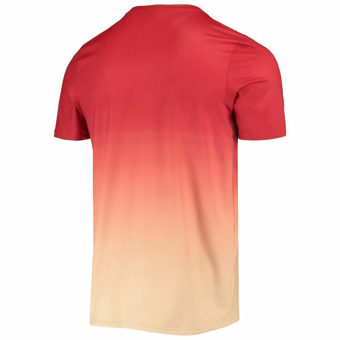 FOCO Men's Scarlet/Gold San Francisco 49ers Gradient Rash Guard Swim Shirt 6 FOCO Men's Scarlet/Gold San Francisco 49ers Gradient Rash Guard Swim Shirt - Image 4