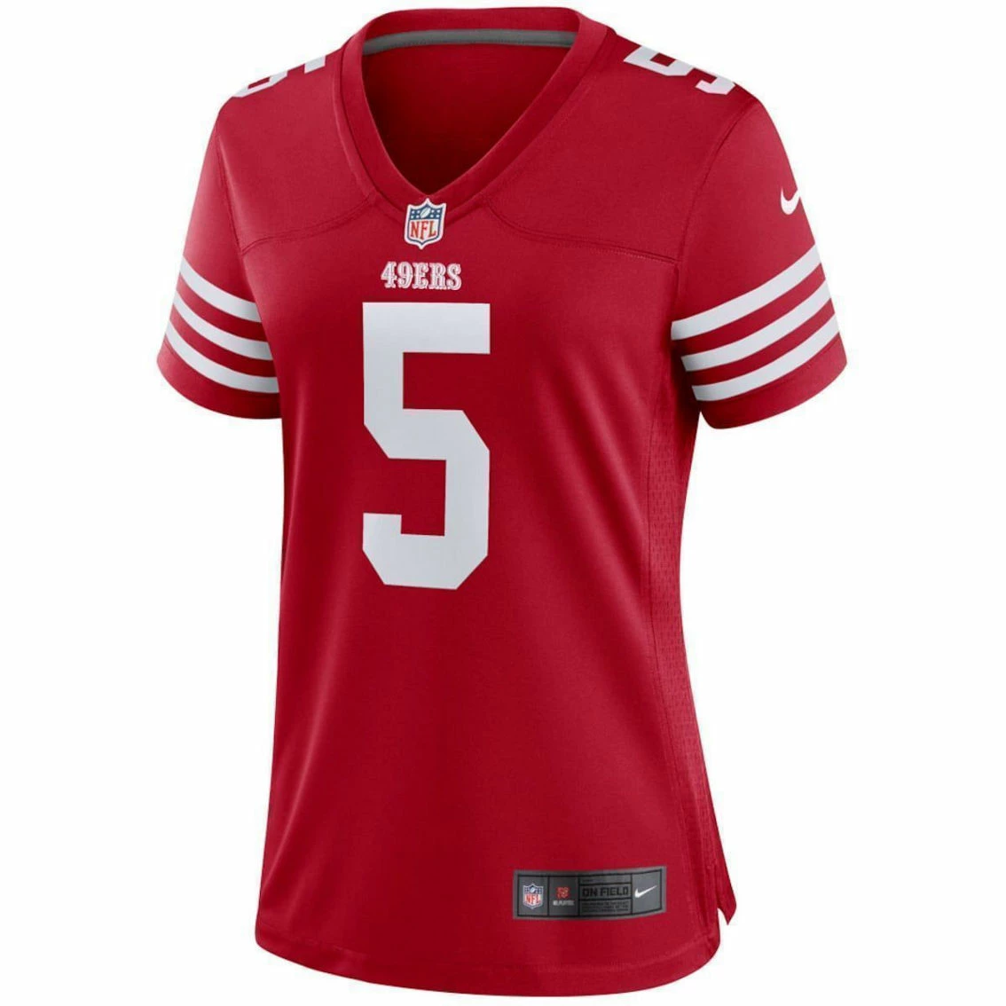 Nike Women's Trey Lance Scarlet San Francisco 49ers Team Player Game Jersey 5 Nike Women's Trey Lance Scarlet San Francisco 49ers Team Player Game Jersey - Image 3