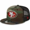 New Era Men's Camo San Francisco 49ers Woodland Trucker 2.0 9FIFTY Snapback Hat -Fanatics DSCO1144829951 BGrd