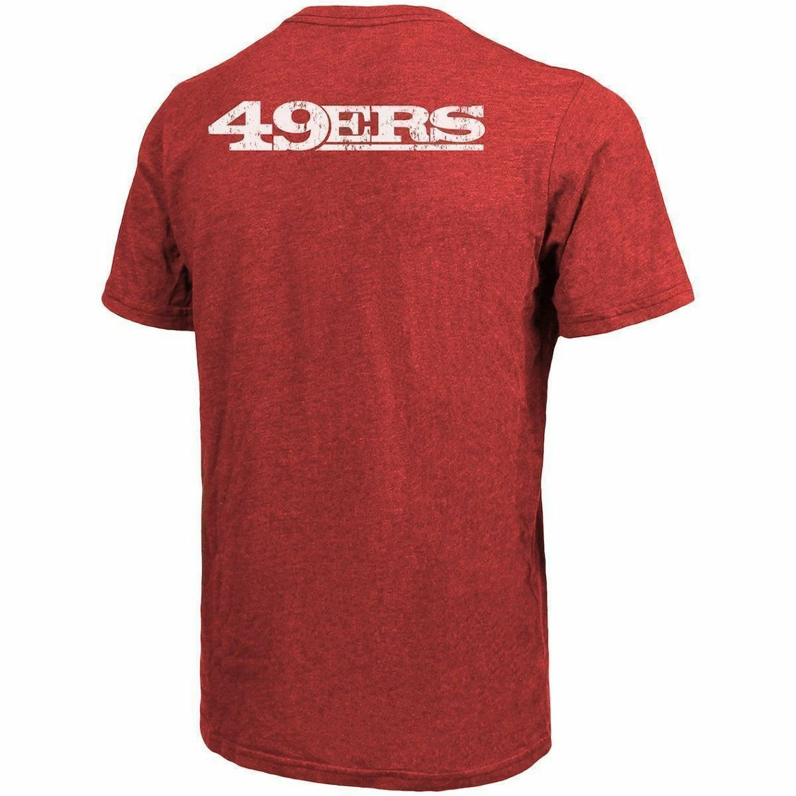 Majestic Threads San Francisco 49ers Threads Tri-Blend Pocket T-Shirt - Scarlet 6 Majestic Threads San Francisco 49ers Threads Tri-Blend Pocket T-Shirt - Scarlet - Image 4