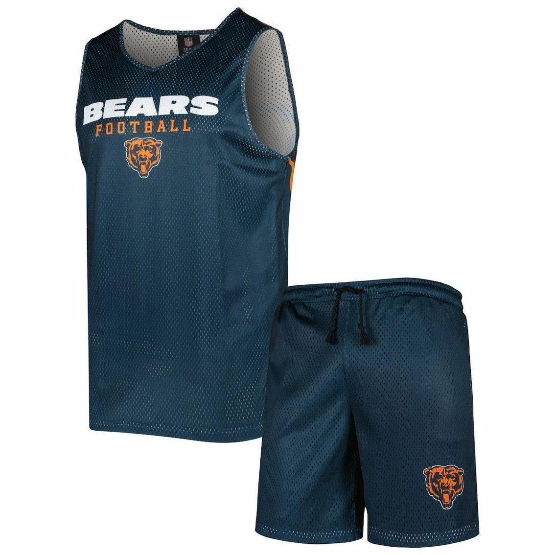 Men's FOCO Navy Chicago Bears Colorblock Mesh V-Neck & Shorts Set 4 Men's FOCO Navy Chicago Bears Colorblock Mesh V-Neck & Shorts Set - Image 2